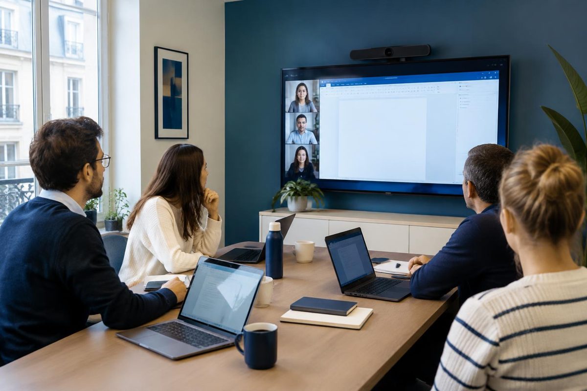 Formation Word à distance d'une équipe en visioconférence